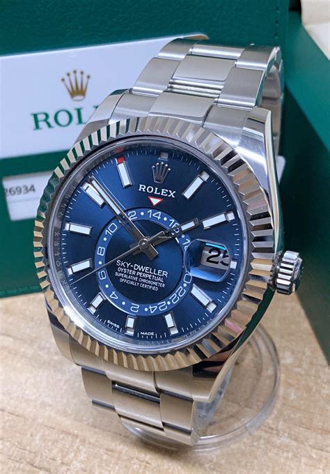 rolex sky dweller stainless steel white gold blue dial reddit|rolex sky dweller 42mm.